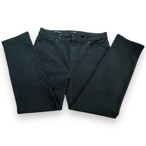 Talbots Black Velveteen Straight Jeans 12P High Rise Stretch Office - Picture 11 of 14